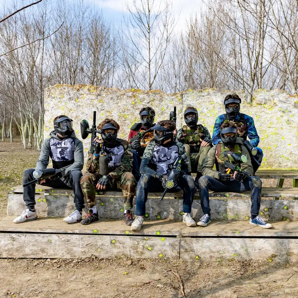 La squadra del paintball al completo